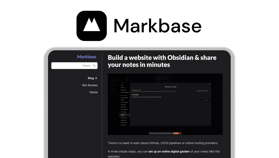 I built Markbase, a SaaS to build a website with Obsidian